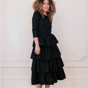 Jessakae Black The Eiffel Tiered Dress